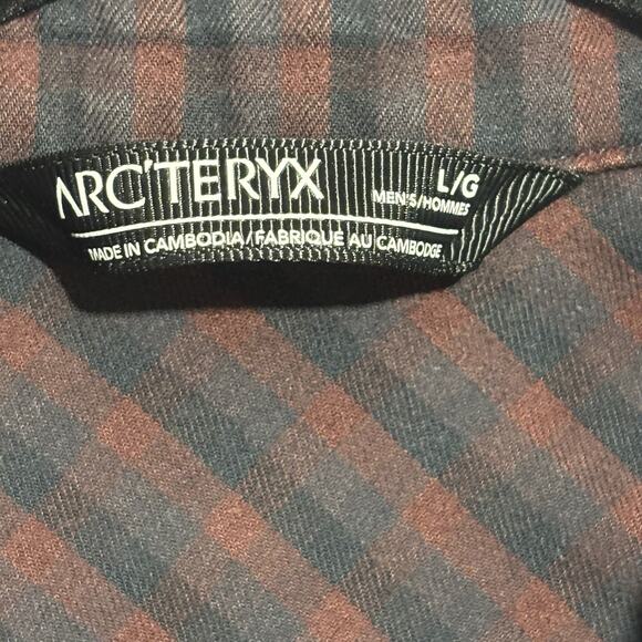 Arc'teryx Bernal Shirt Men's L Plaid Check Hidden Snap Long Sleeve Gorpcore Camp - Picture 3 of 9